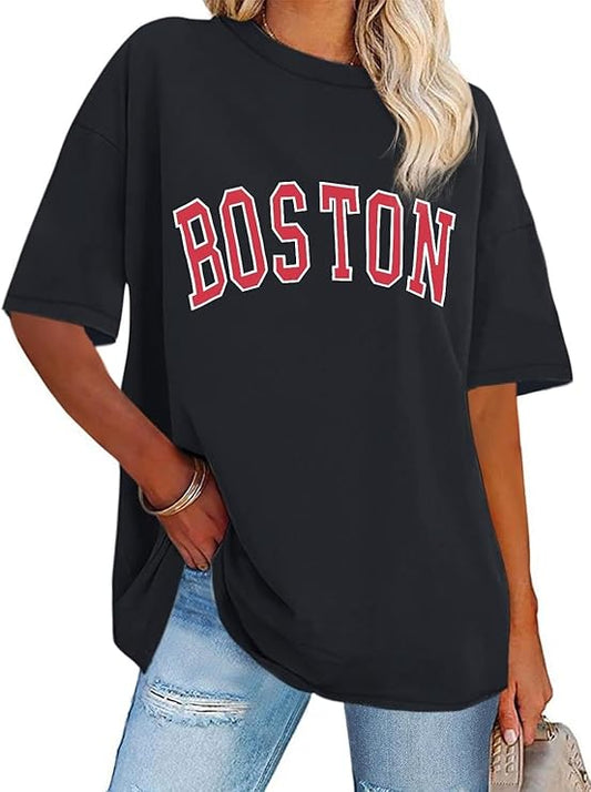 Oversized Tshirts for Women Summer Short Sleeve Casual Basic Tee Tops Loose Fit Shirts