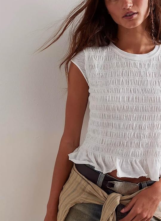 Men ClothiWomens Summer Top Cap Sleeve Smocked Shirts Ruffle Hem Going Out Tops Shirred Tank Crop Tee Y2K Outfitsng Fashion Button Sweater Loose Casual Merino Wool Cardigan