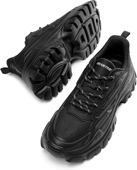 DREAM PAIRS Women Chunky Fashion Sneakers Platform Bold Lace-Up Comfortable Sneakers.