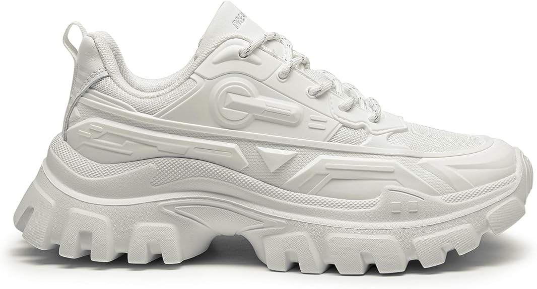 DREAM PAIRS Women Chunky Fashion Sneakers Platform Bold Lace-Up Comfortable Sneakers.