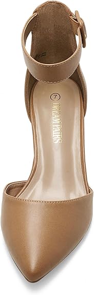 DREAM PAIRS Women's Low Heel Pump Shoes