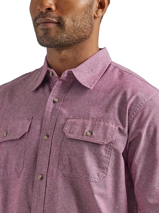 Wrangler Authentics Men's Short Sleeve Classic Woven Shirt
