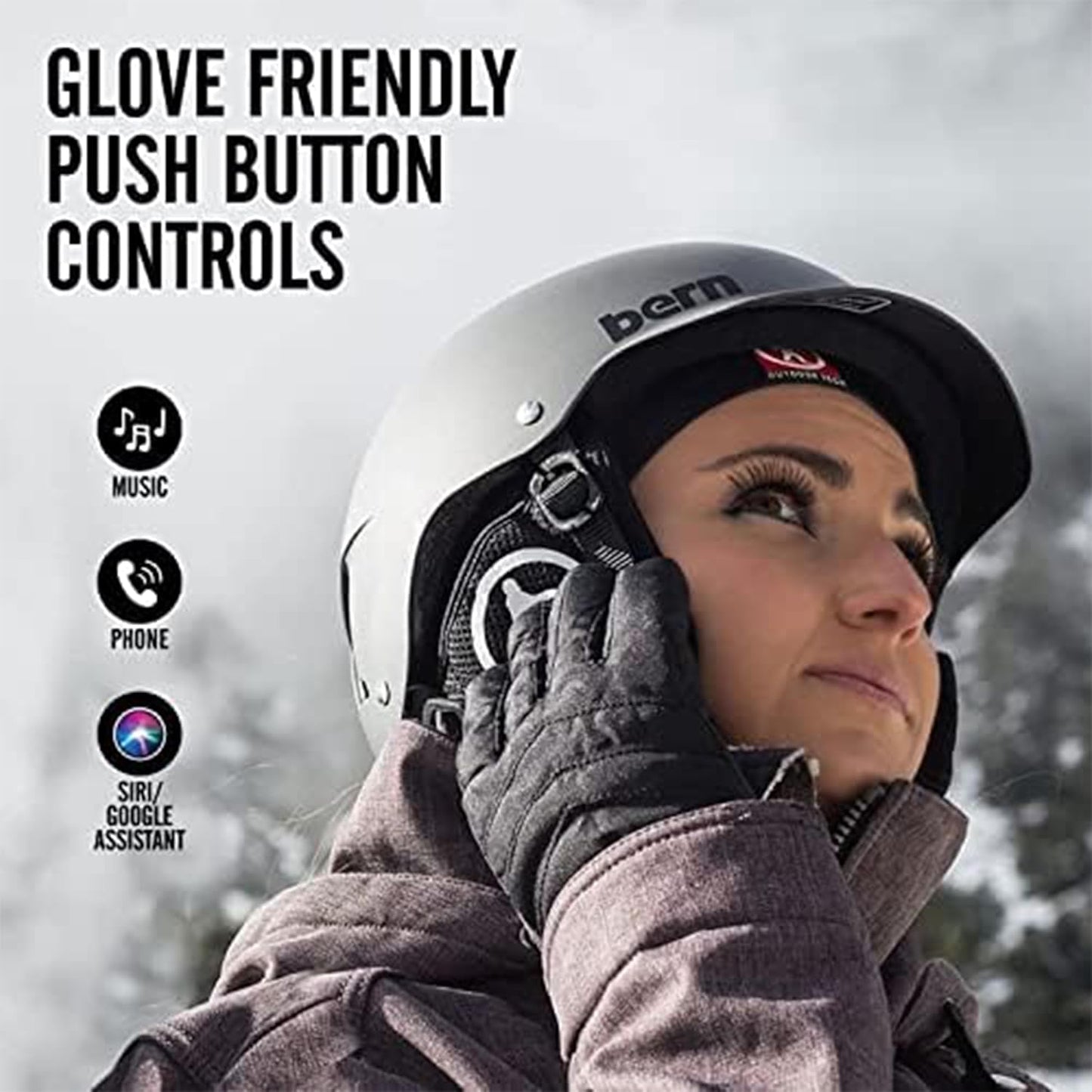 Outdoor Tech - Chips Ultra 2.0 Headphones - True-Wireless Bluetooth Helmet Speakers for Skiing Snowboarding Biking and Power Sports