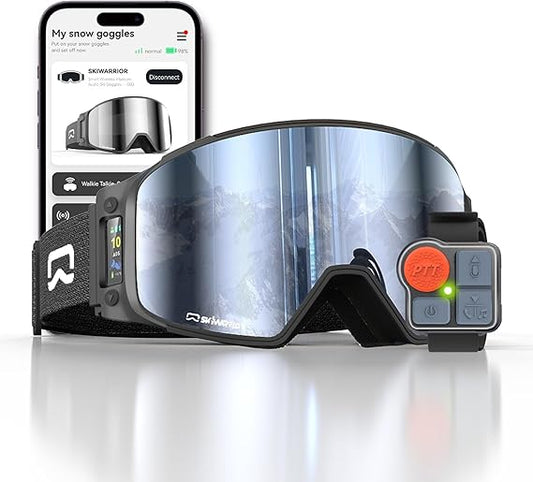 Multifunctional Smart Wireless Ski Goggles with Walkie-Talkie, Anti-Fog Zeiss Lens, Music & Call Function
