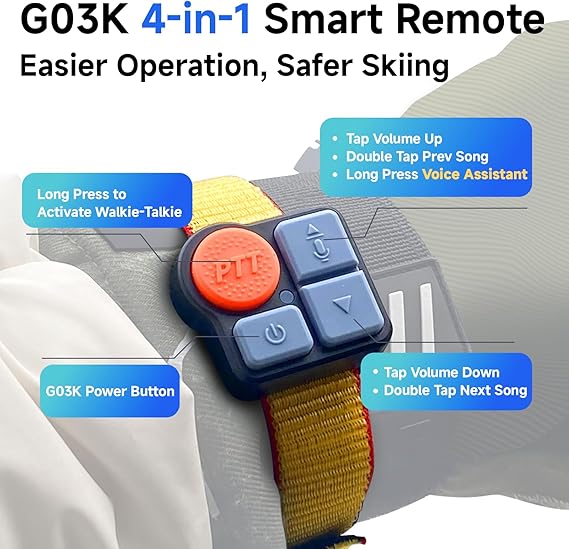 Multifunctional Smart Wireless Ski Goggles with Walkie-Talkie, Anti-Fog Zeiss Lens, Music & Call Function