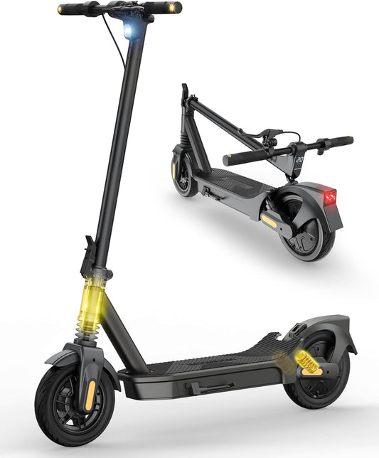 Electric Scooter for Adults 750W /1000W, 20MPH, 32/40 Miles Adult Electric Scooters with Long Range, 10" Tire Motorized Scooters, Foldable E-Scooter Commuter with App, Dual Suspension